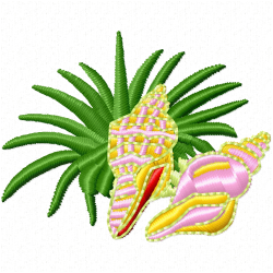 Seashell Embroidery Design 12
